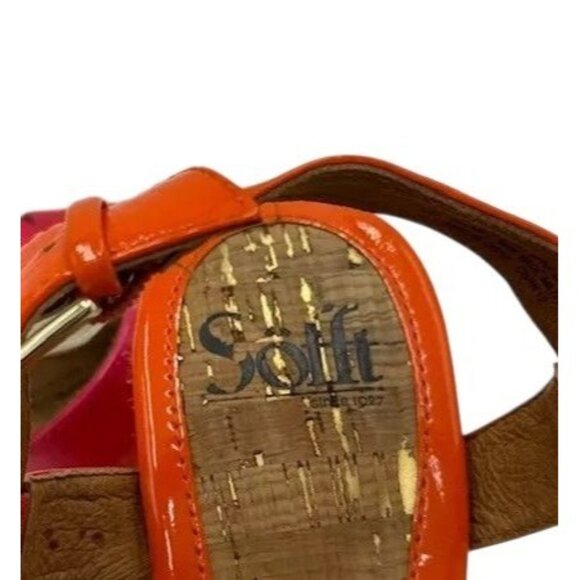 Sofft Womens Sandals Size 9M Multicolored Open Toe Ankle Strap Espadrille Wedge - Picture 6 of 7
